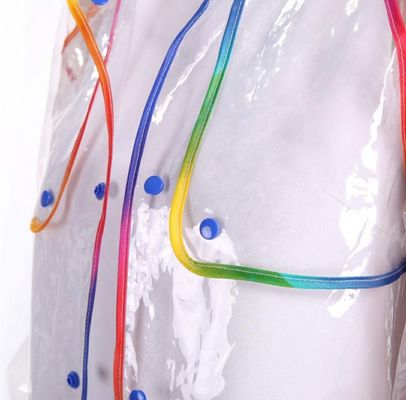 مواد کاربردی شفاف کت بارانی بچه گانه پانچو پلاستیکی EVA مواد